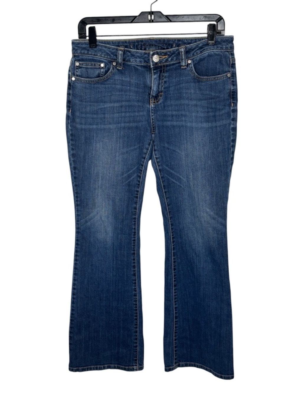 Jennifer Lopez JLo Boot Cut Jeans Size 8P Slight Flare Mid-Rise Y2K McBling